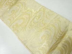 アンティーク　絽観世水模様織出し袋帯（材料）